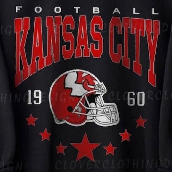 Kansas City Vintage Football Sweatshirt Retro KC Crewneck NFL Fan Gift Style 05 - Picture 2 of 5
